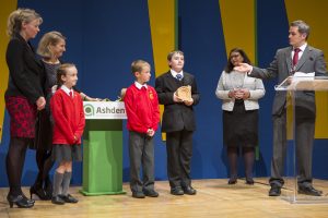 Home Farm Primary accept their Ashden Sustainable School Award, Andrew Aitchison/Ashden